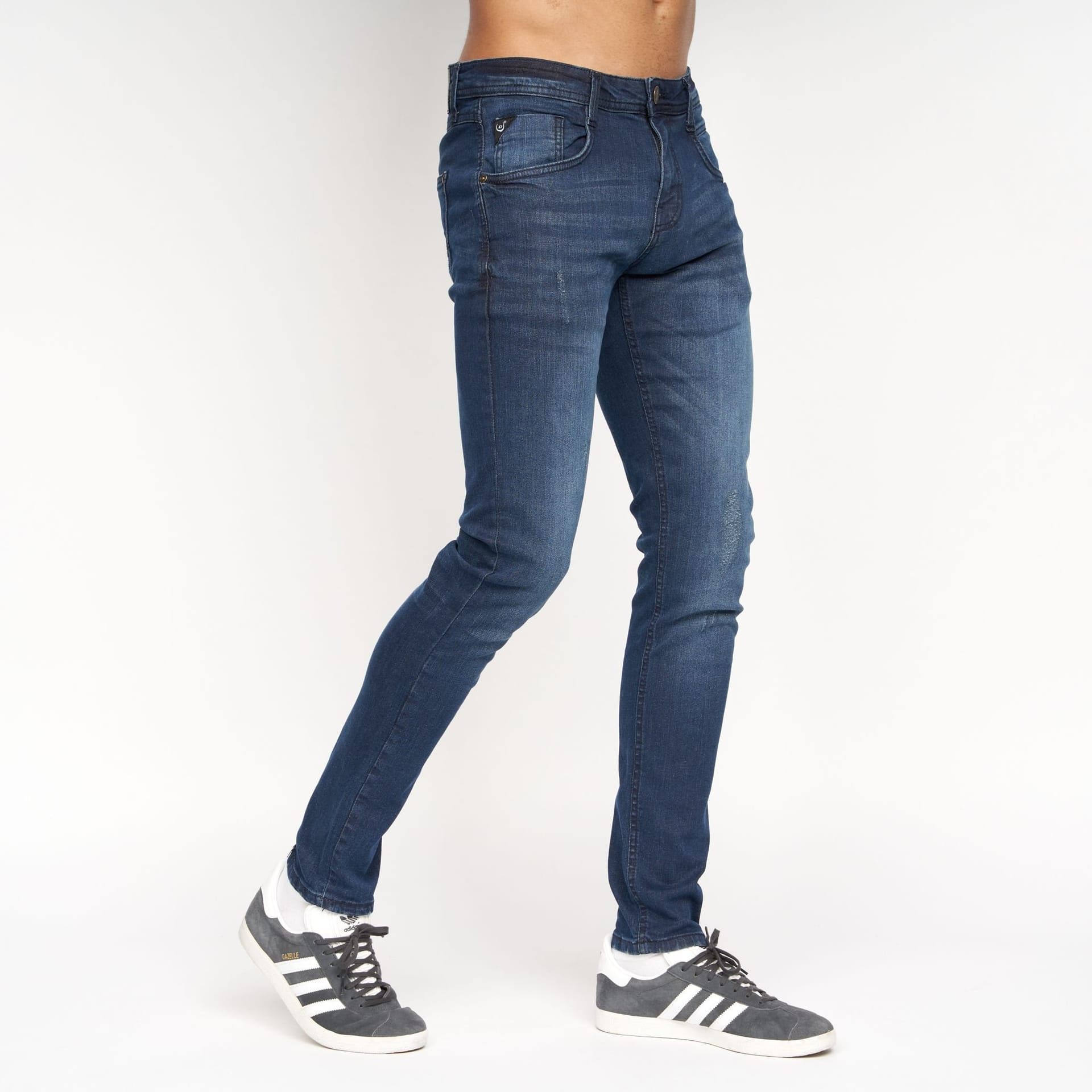 Duck&Cover Duck&Cover Tranfold Men's Slim-Fit Distressed Denim Jeans in Dark Navy - 4