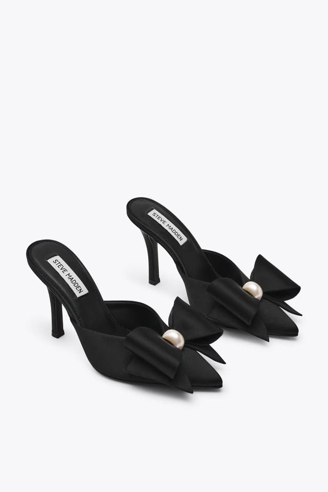Steve Madden STEVE MADDEN Women's 'Destini Heel Black' Fabric Heels in Black - 2