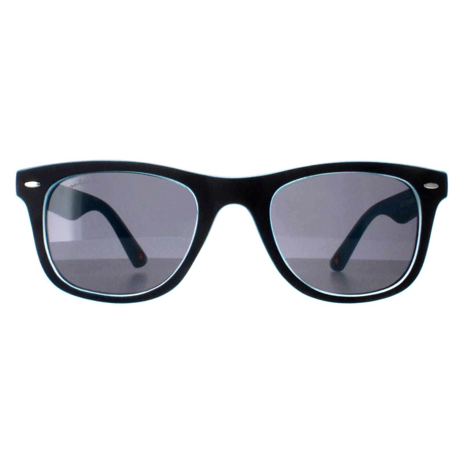 montana montana Men's Rectangular Black Blue Smoke Grey Polarized M42