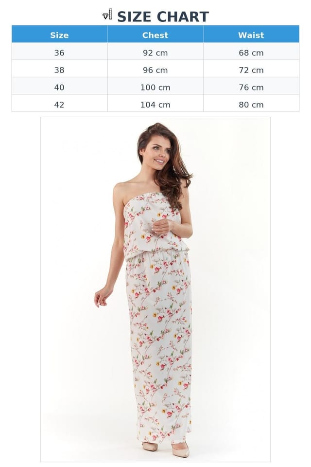 Love Lace Love Lace Women's Strapless Elastic Waist Maxi Dress in White - 2