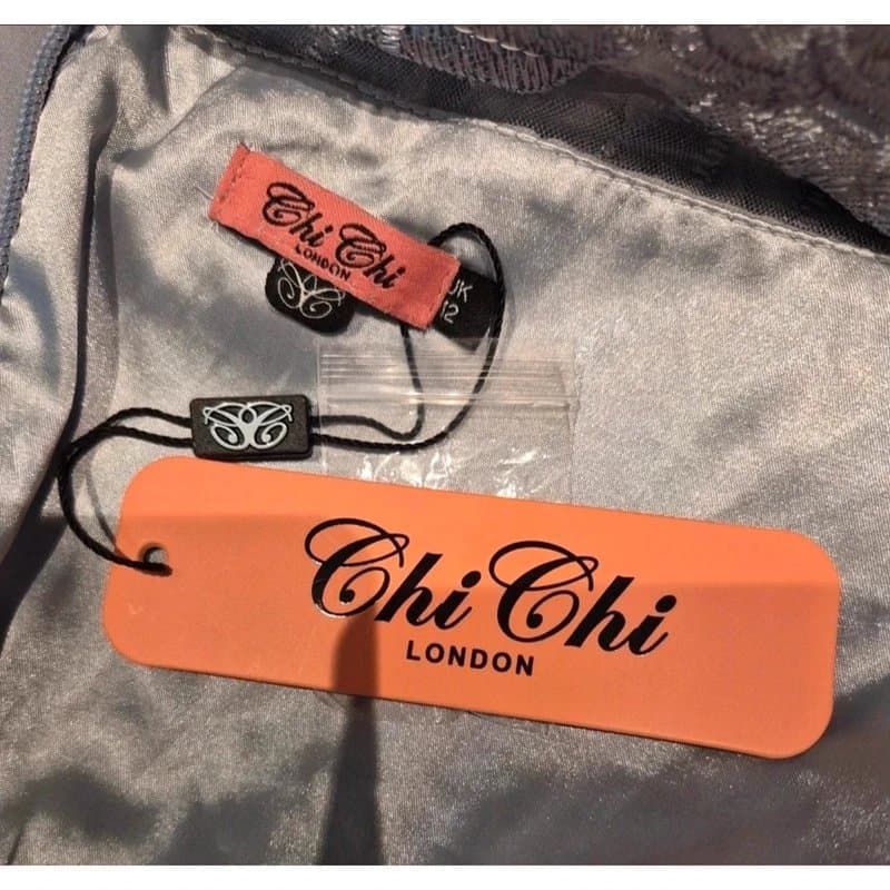 chi chi london Chi Chi London Eula floral embroidered high pleat party dress UK size 12 brand new with tags