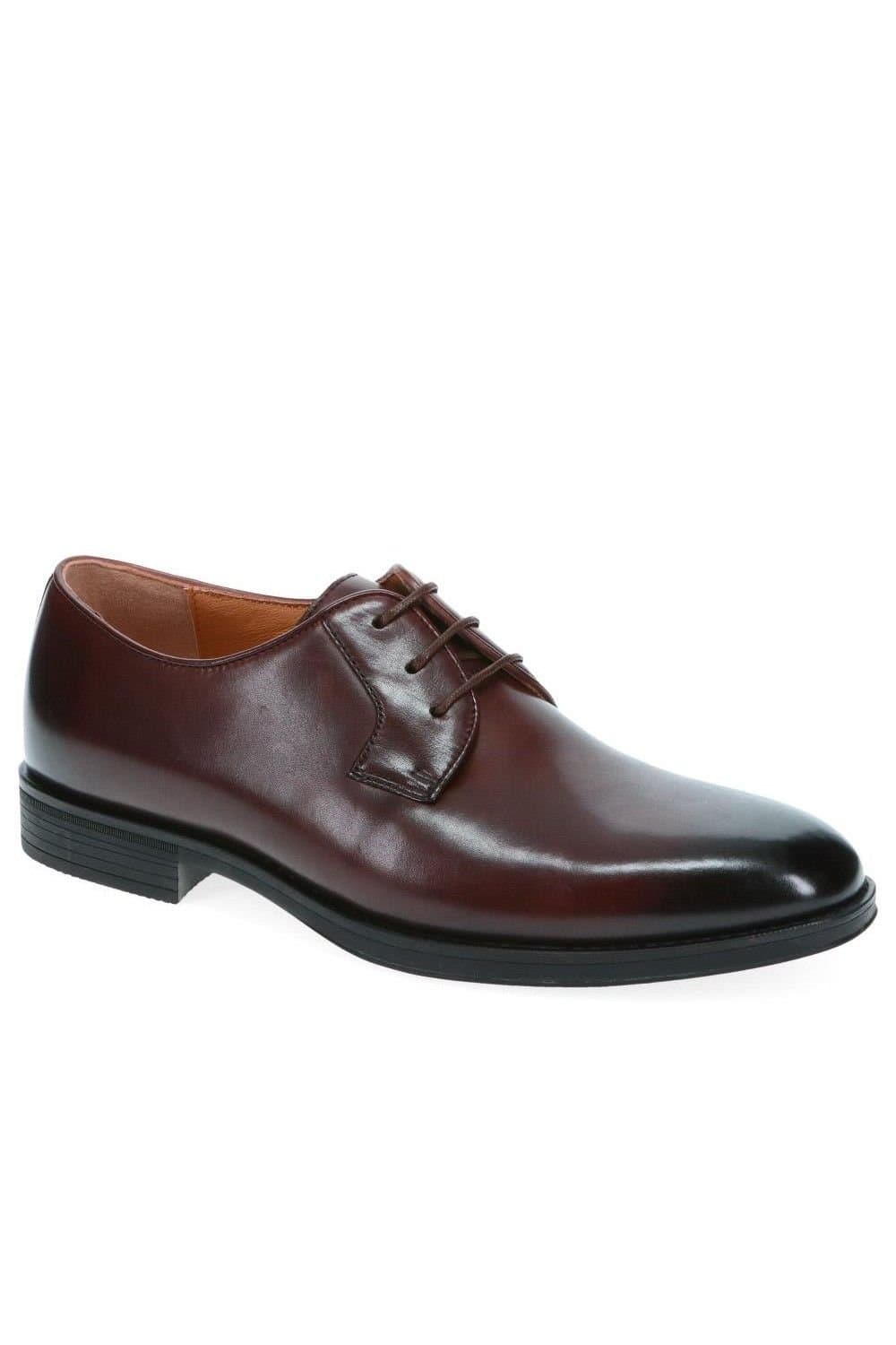 Jones Bootmaker Jones Bootmaker Men's Manchester Wide Leather Lace-ups in Dark Brown