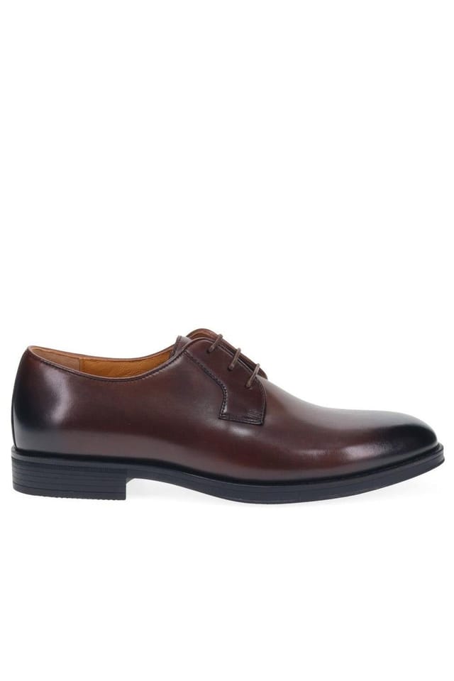 Jones Bootmaker Jones Bootmaker Men's Manchester Wide Leather Lace-ups in Dark Brown - 2