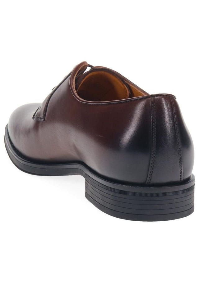 Jones Bootmaker Jones Bootmaker Men's Manchester Wide Leather Lace-ups in Dark Brown - 3