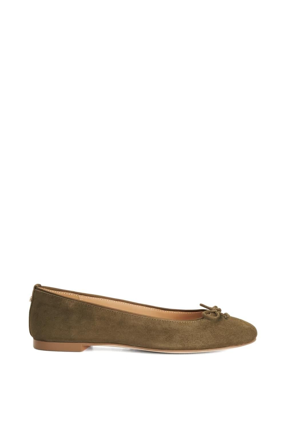 Dune London Dune London Women's 'Huddle' Suede Ballet Pumps in Green