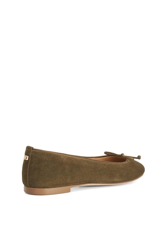 Dune London Dune London Women's 'Huddle' Suede Ballet Pumps in Green - 3