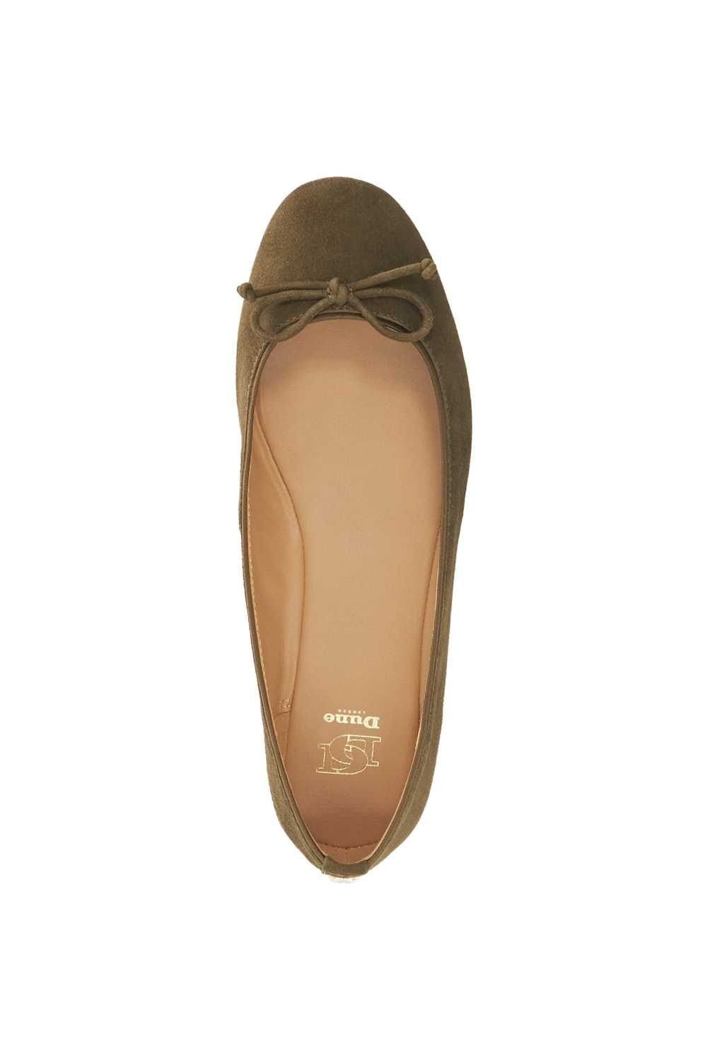 Dune London Dune London Women's 'Huddle' Suede Ballet Pumps in Green - 4