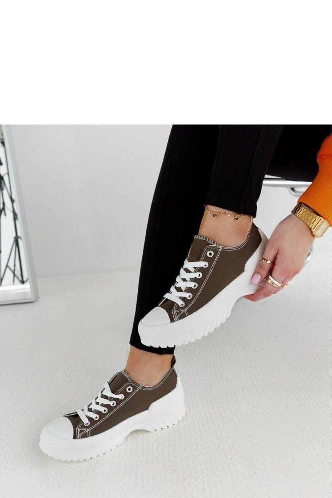 Love Lace Love Lace Women's Lightweight Platform Low Cut Lace Up Sneakers for Comfort in Green - 4