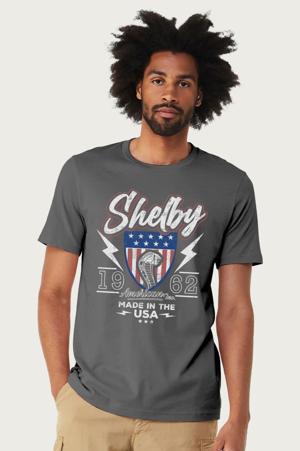 Shelby Shelby Men's 1962 Made In The USA T-Shirt in Charcoal