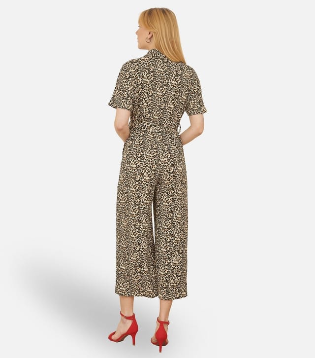 Yumi Women's Brown Leopard Print Jumpsuit Yumi New Look - 3