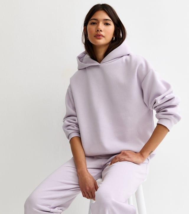 New Look Women's Lilac Jersey Pullover Hoodie New Look - 2