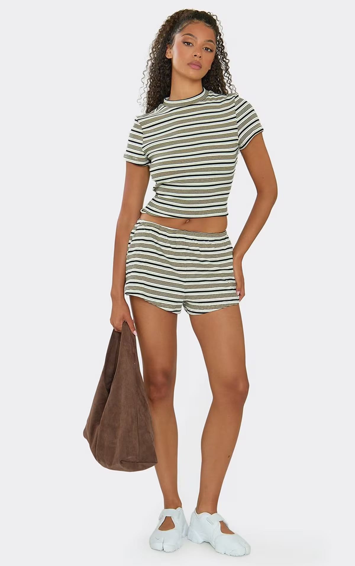 EGO Multi Stripe Mini Shorts, Women's Size UK 6