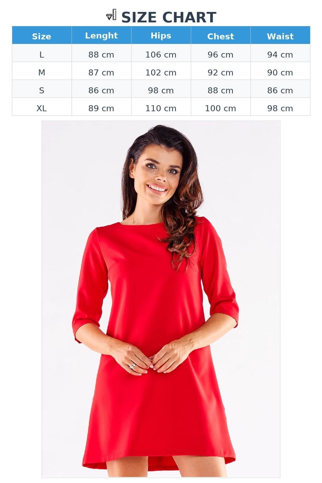 Love Lace Love Lace Women's Trapezoid Mini Dress with 3/4 Sleeves Style 176881 in Red - 4