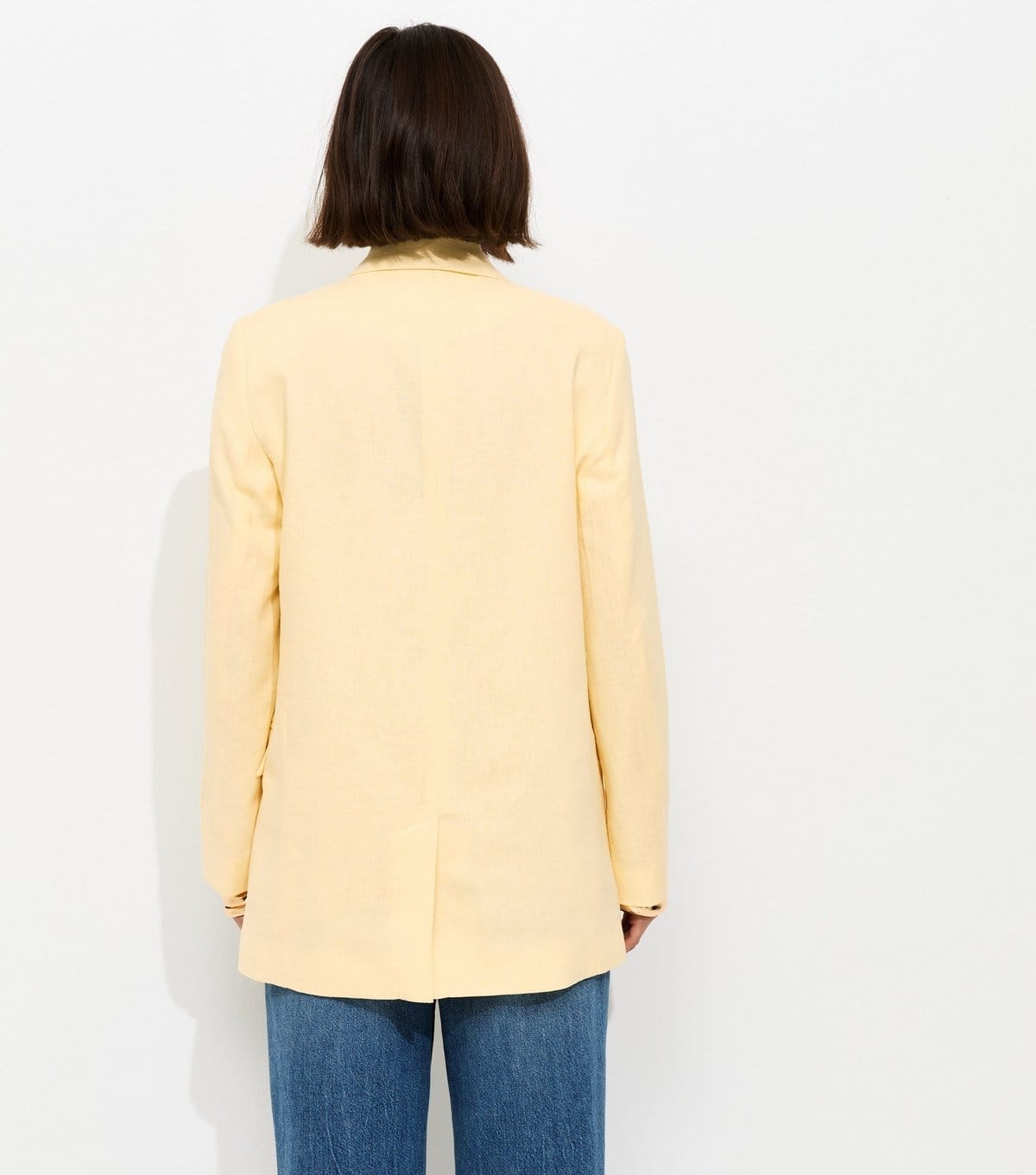 New Look Women's Light Yellow Linen Blend Blazer New Look - 4