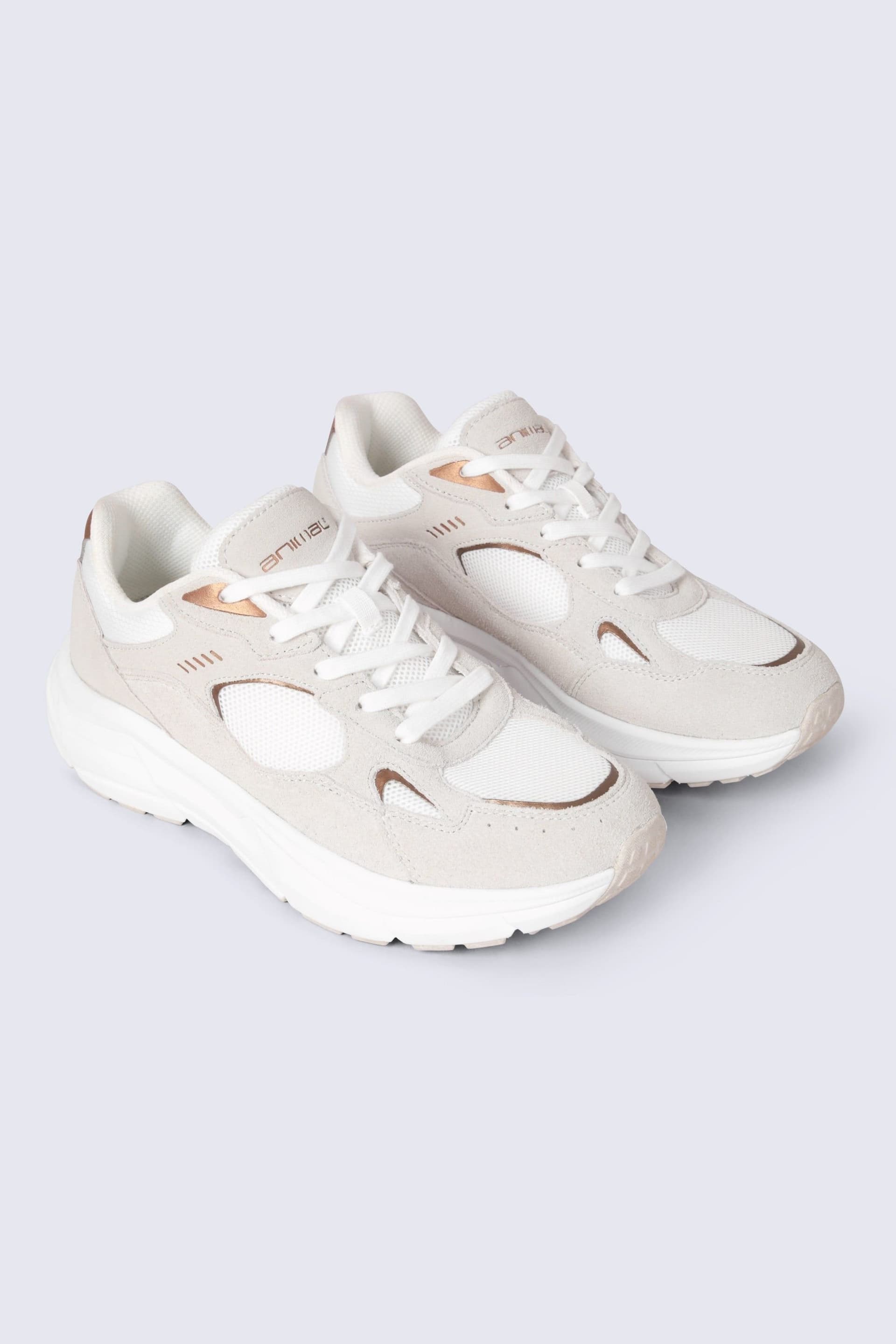 Animal Animal Women's Beige Suede Lace-Up Trainers