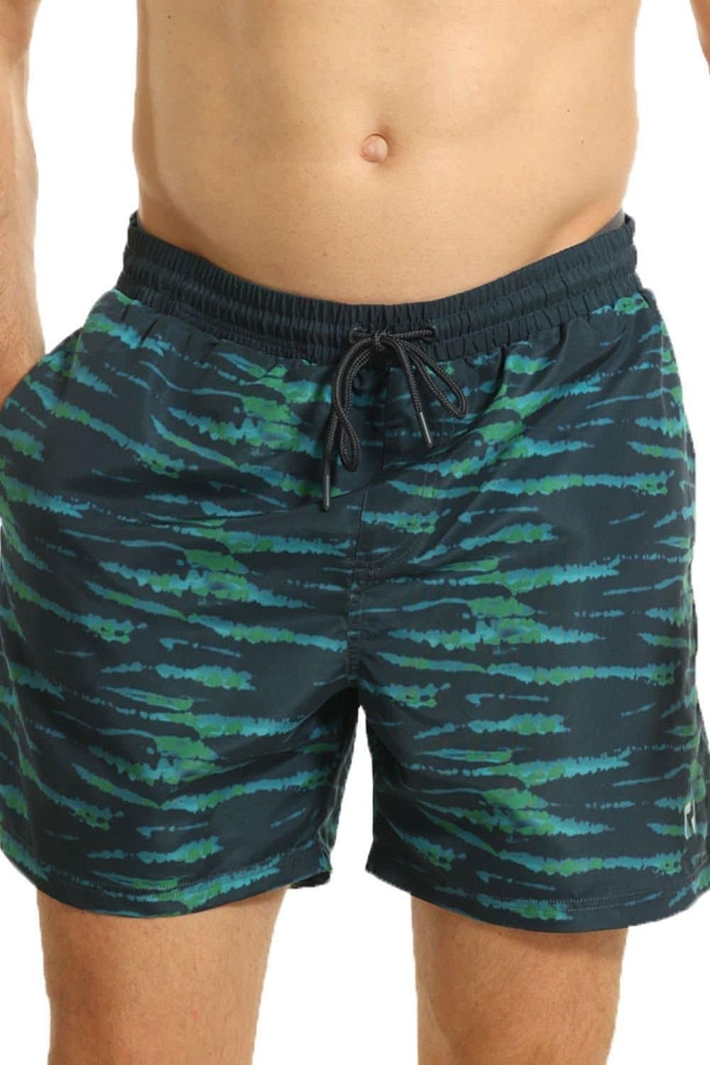 RIPT Essentials RIPT Essentials Blue Tie Dye Print Swim Shorts