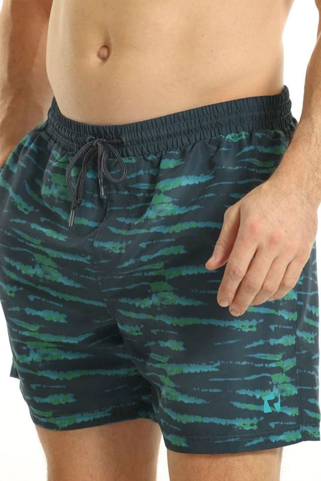RIPT Essentials RIPT Essentials Men's Tie Dye Print Swim Shorts in Blue - 3