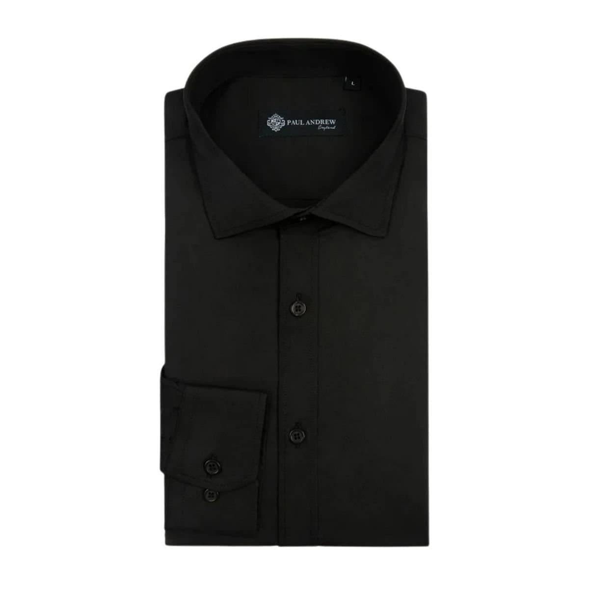Paul Andrew Paul Andrew Black Double Cuff Dress Shirt for Men