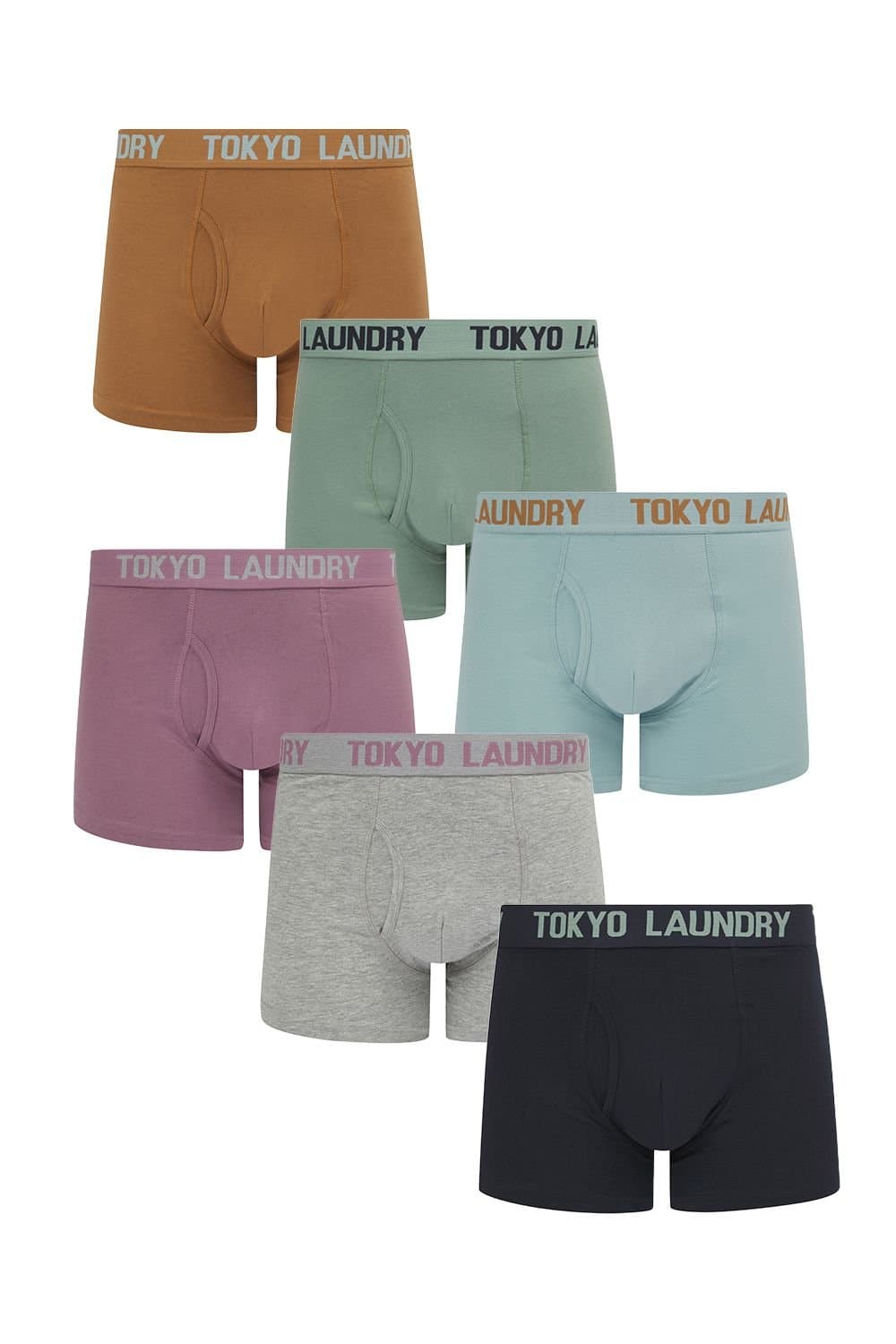 Tokyo Laundry Tokyo Laundry Men's Cotton 6-Pack Boxers in Grey