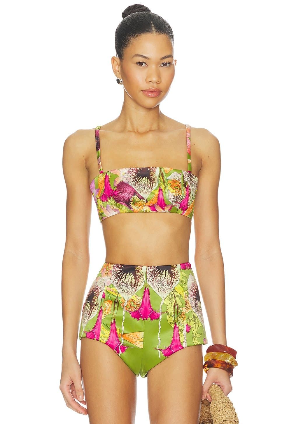 revolve Beaded Floral Canopy Crop Top