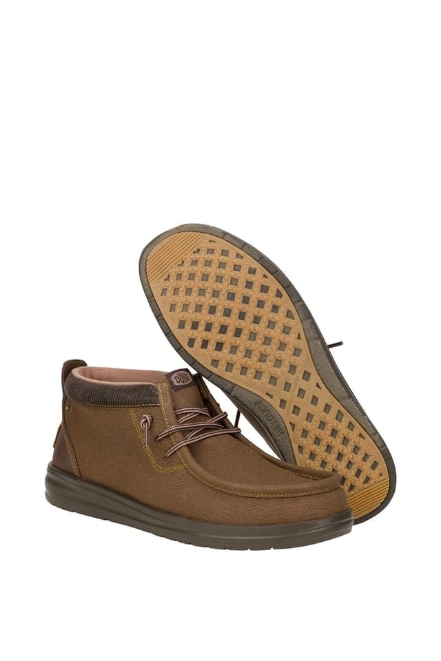 HEY DUDE Hey Dude Men's Wally Mid GripR Boots in Brown - 3