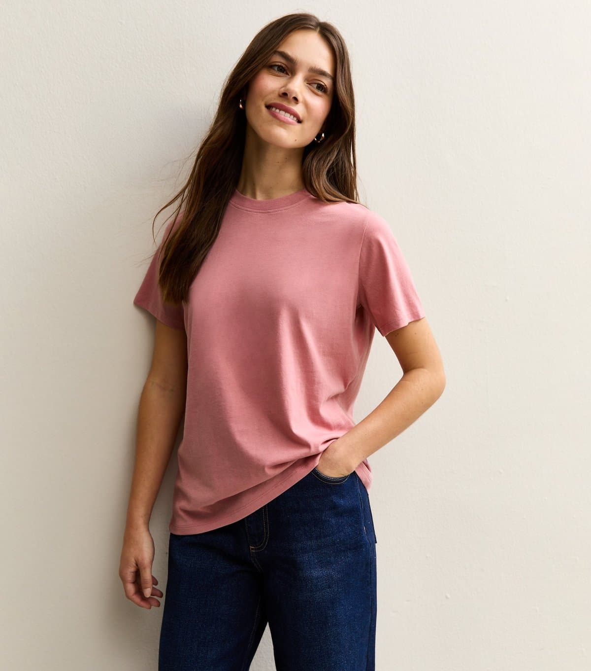 New Look New Look Mid Pink Jersey Crew Neck T-Shirt