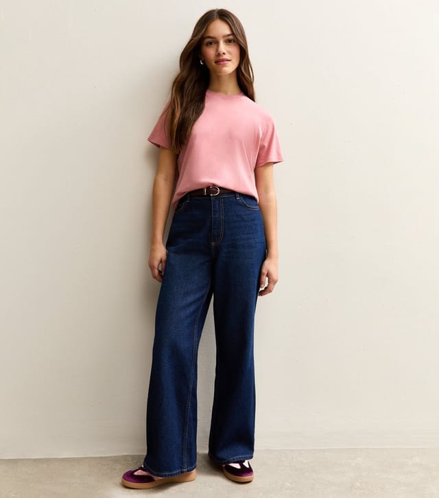 New Look Women's Petite Mid Pink Relaxed Crew Neck T-Shirt New Look - 3