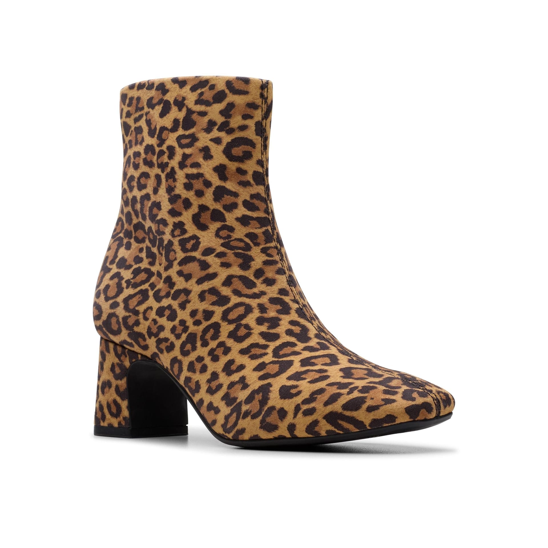 Clarks Clarks Women's Fernie Zip Leopard Suede Ankle Boots in Brown - 4