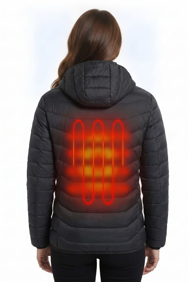 Anniou Anniou Women's Women's Heated Jacket in Black - 2