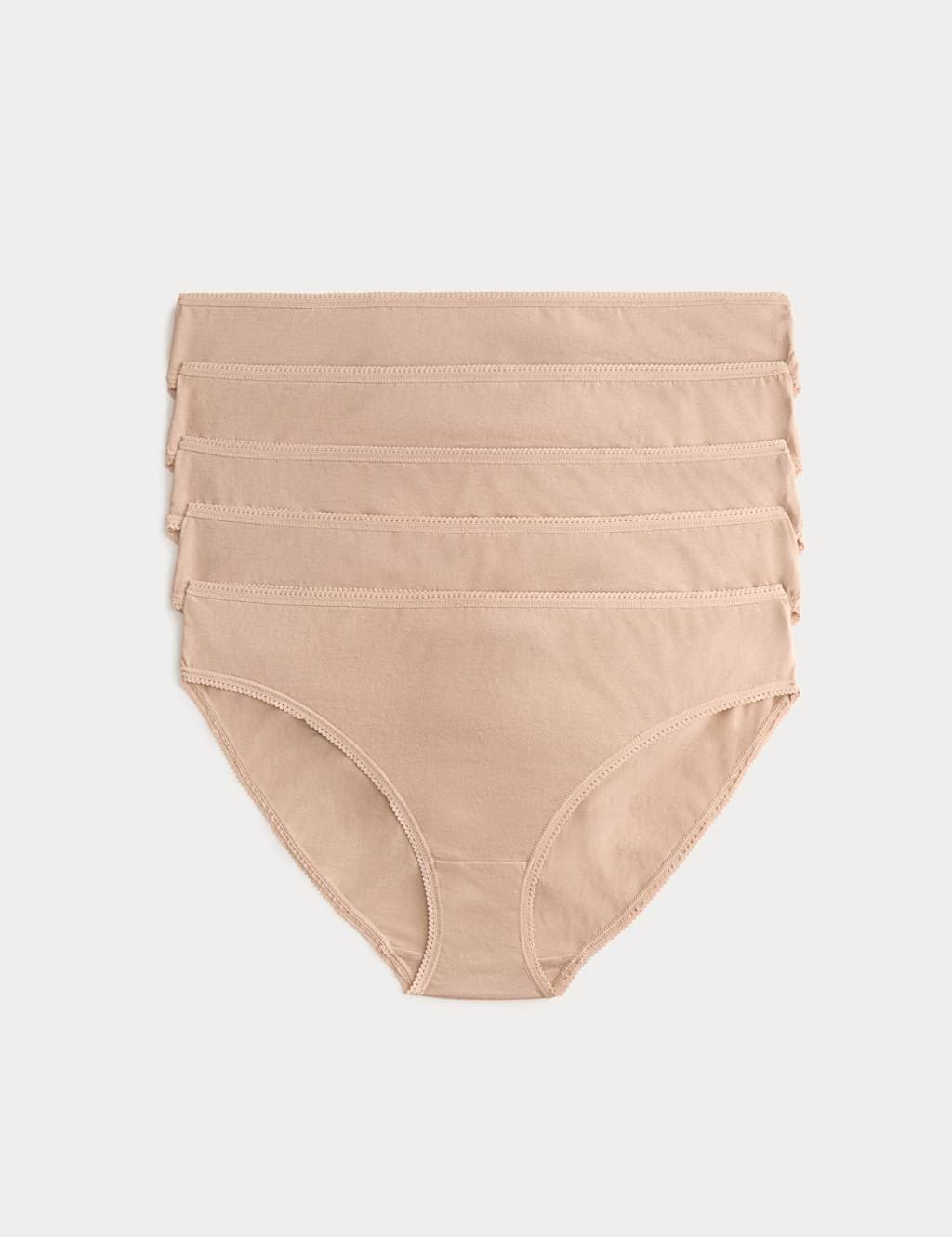 Marks & Spencer M&S 5pk Pure Cotton Bikini Knickers Rose Quartz