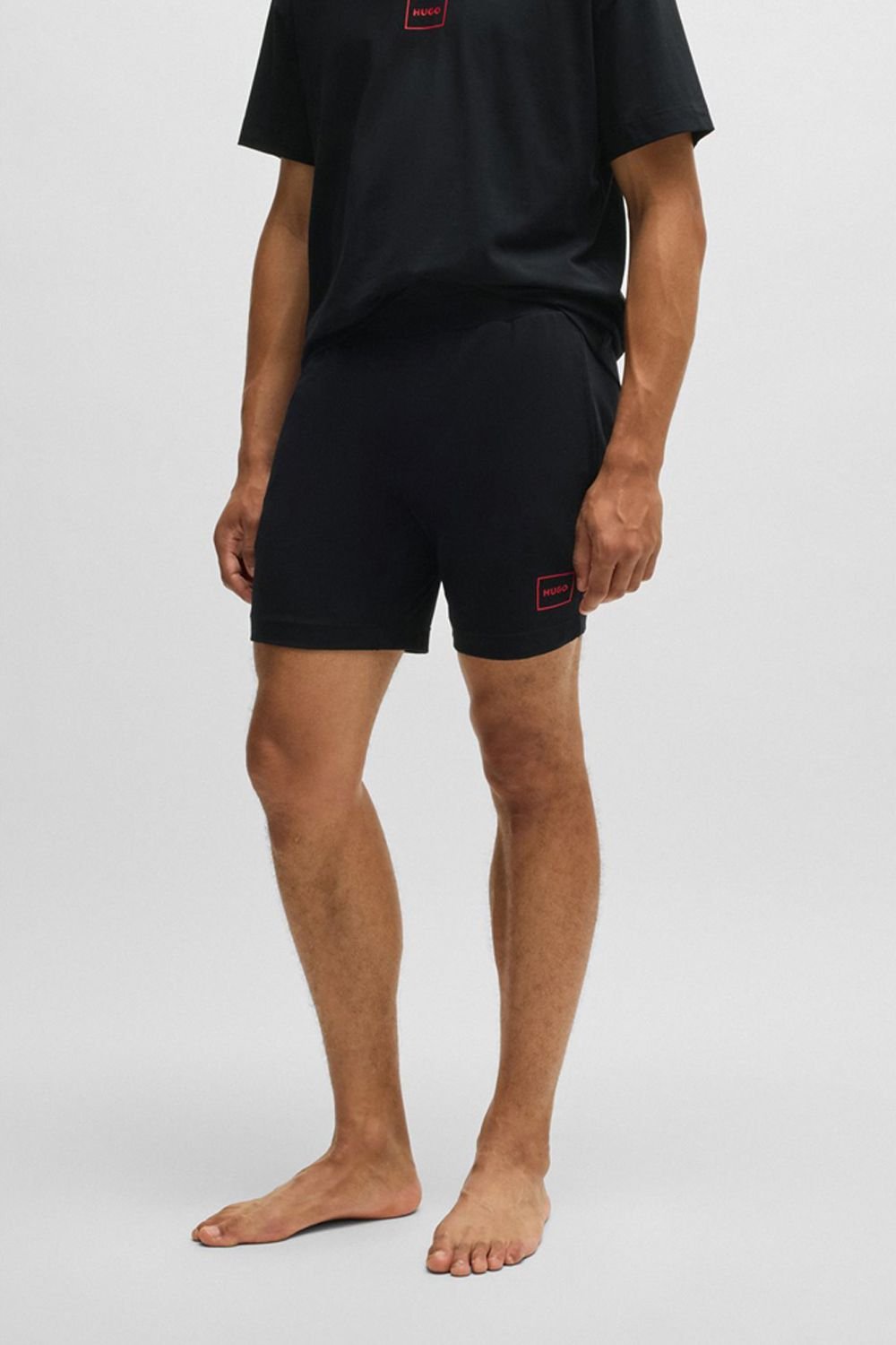 HUGO Hugo Men's Laze Box Logo Shorts Black - 4