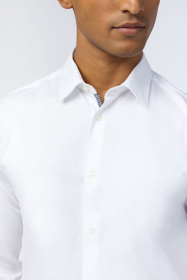 Ted Baker Ted Baker Men's Slim Fit Stretch Shirt in White - 3