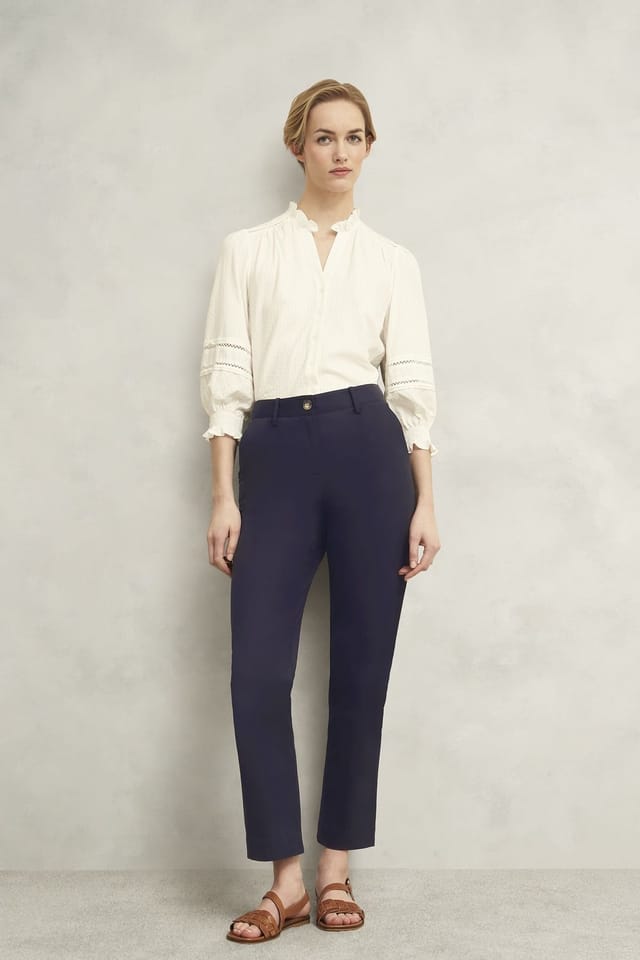 Hobbs London Hobbs London Women's Noa Chino Trouser in Dark Navy - 3