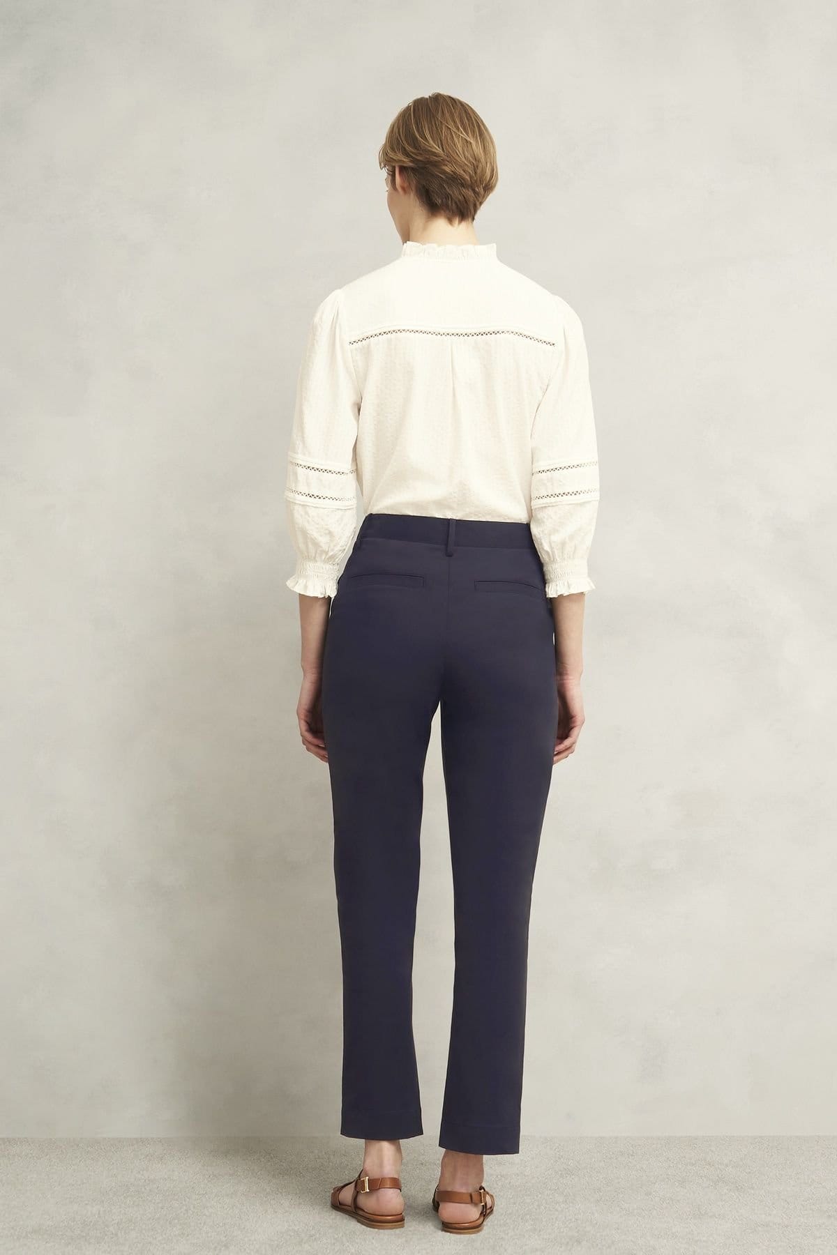 Hobbs London Hobbs London Women's Noa Chino Trouser in Dark Navy - 4