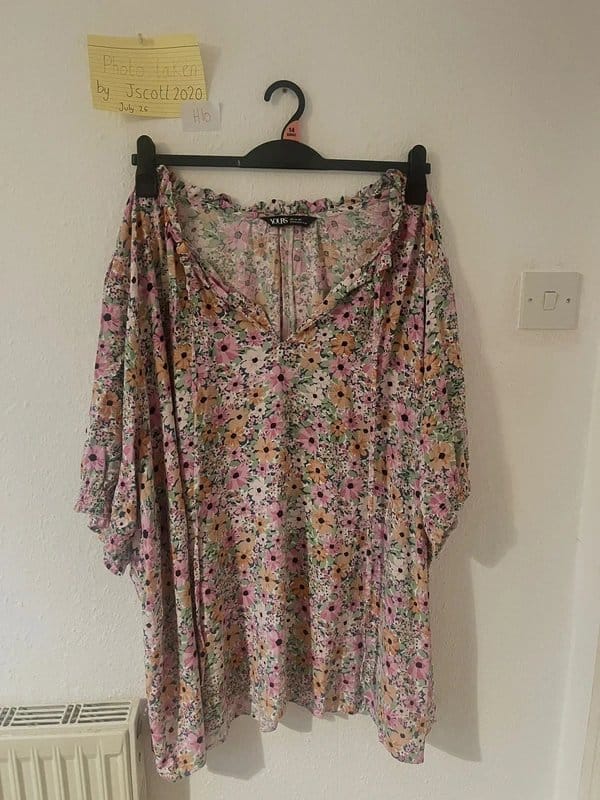 Yours Pastel Floral Print Poncho Blouse Size 38-40 Plus Size