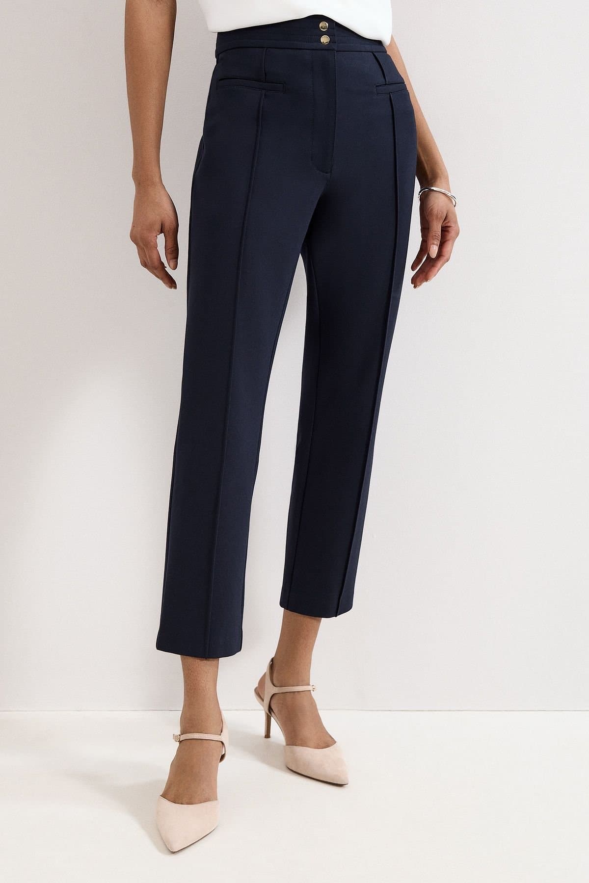 Phase Eight Phase Eight Women's Keri Tailored Cropped Trousers in Dark Navy