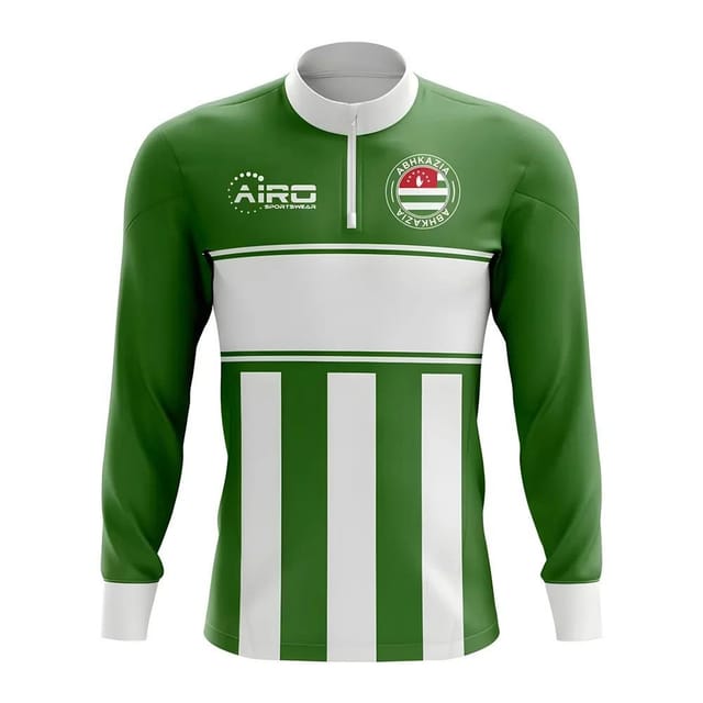 Abkhazia Abkhazia Men's Abkazia Concept Football Half Zip Midlayer Top in Green - 2
