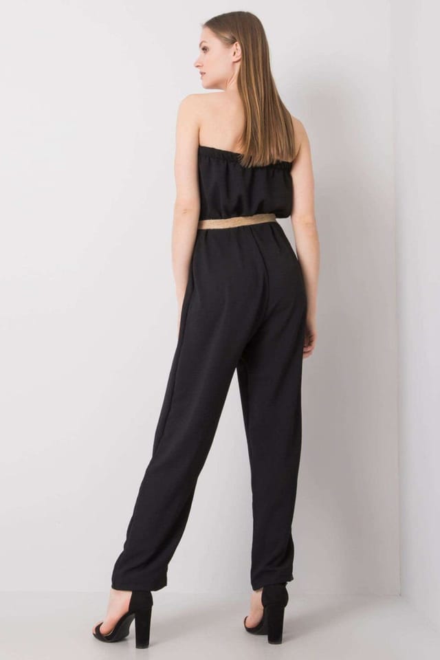 Love Lace Love Lace Women's Cotton Polyester Sleeveless Casual Jumpsuit Style 215377 in Black - 3