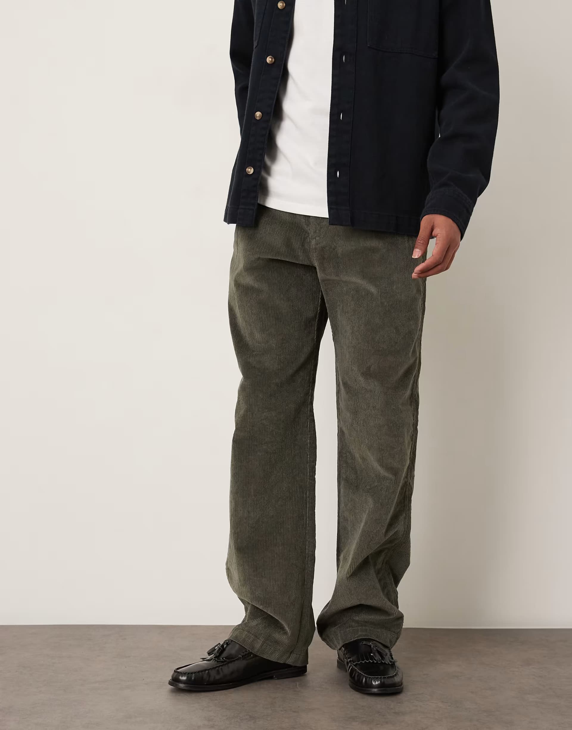 ASOS Calvin Klein Jeans 90s straight cord trousers in brown