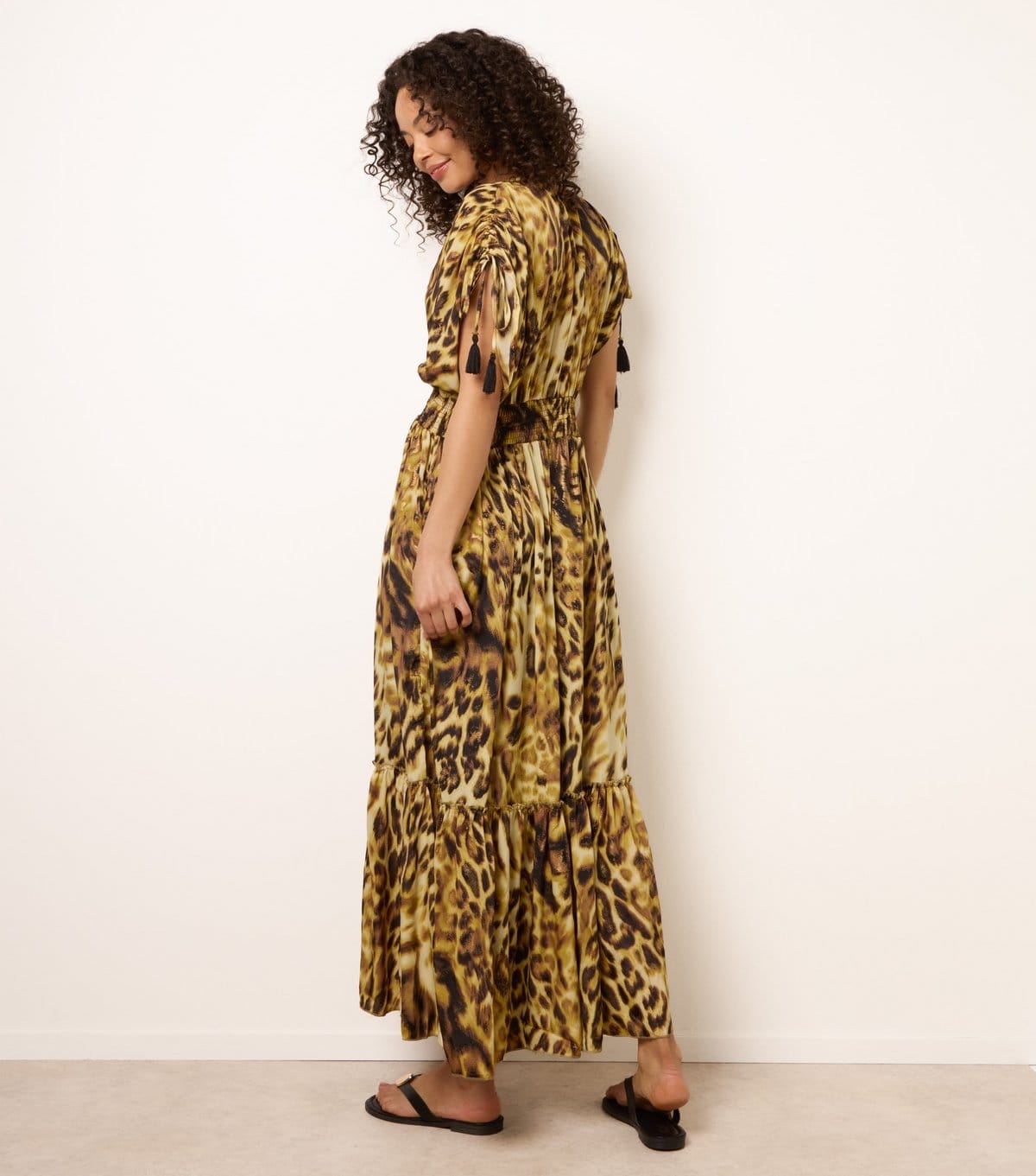 Blue Vanilla Women's Multicolour Crossover Animal Print Maxi Dress Blue Vanilla New Look - 4