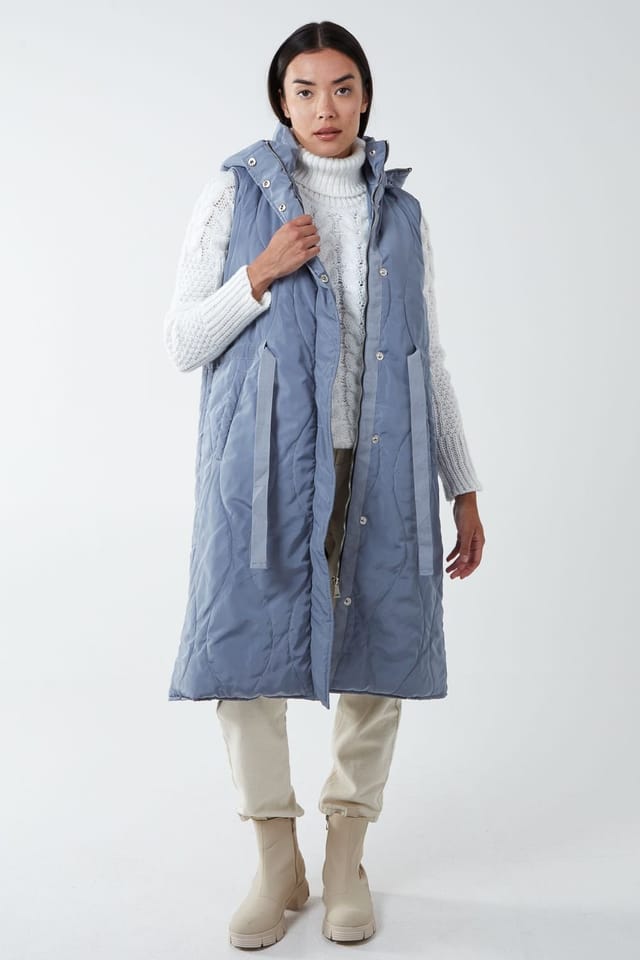 Blue Vanilla Blue Vanilla Women's Onion Quilted Gilet in Grey - 2