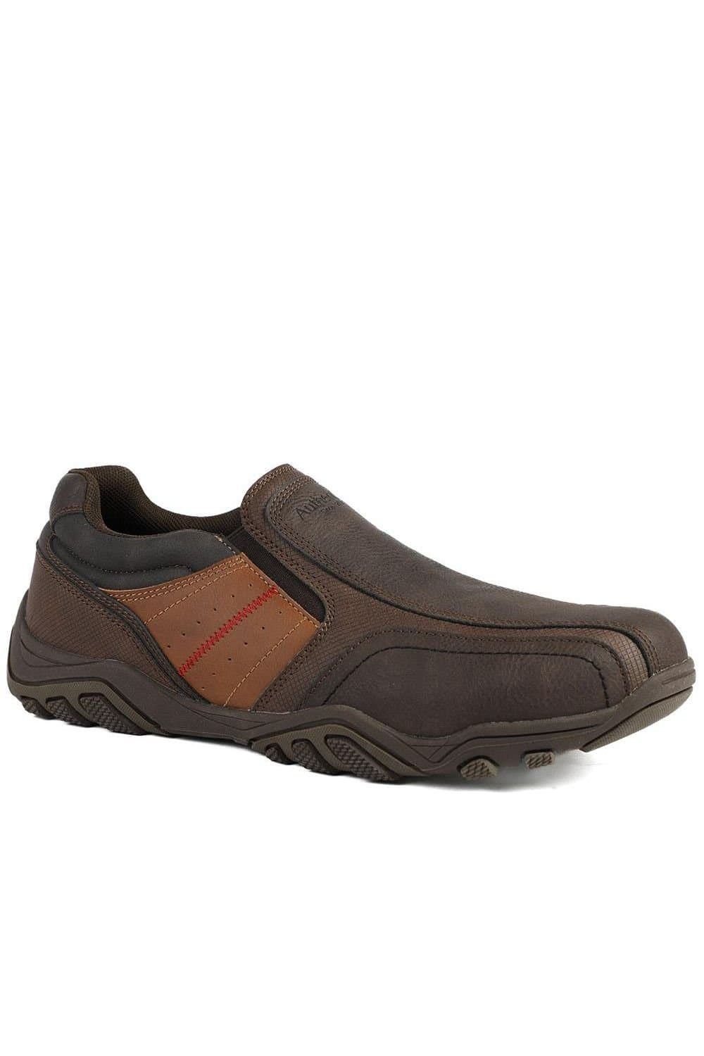 Pavers Pavers Men's Wide Fit Cushioned Slip On Shoes in Brown