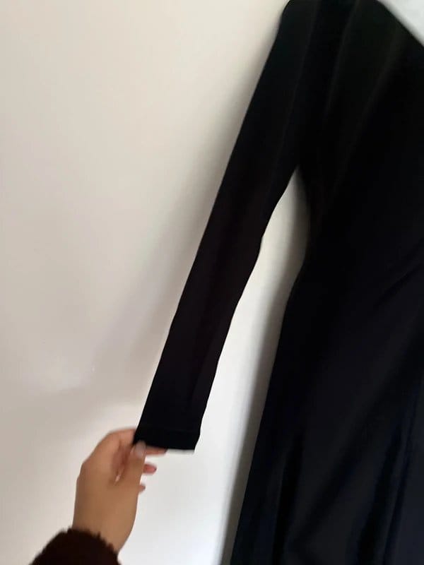 Mint Velvet New (no tag) Mint Velvet Black Zip detail Ruched Maxi Dress - Size Small - 1