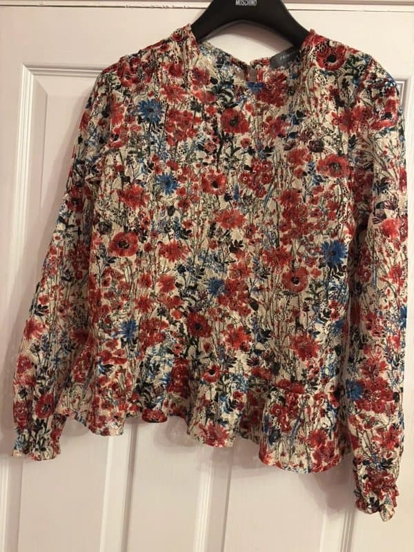 Primark Primark lace peplum top 8-10 ditsy statement wedding party same day post