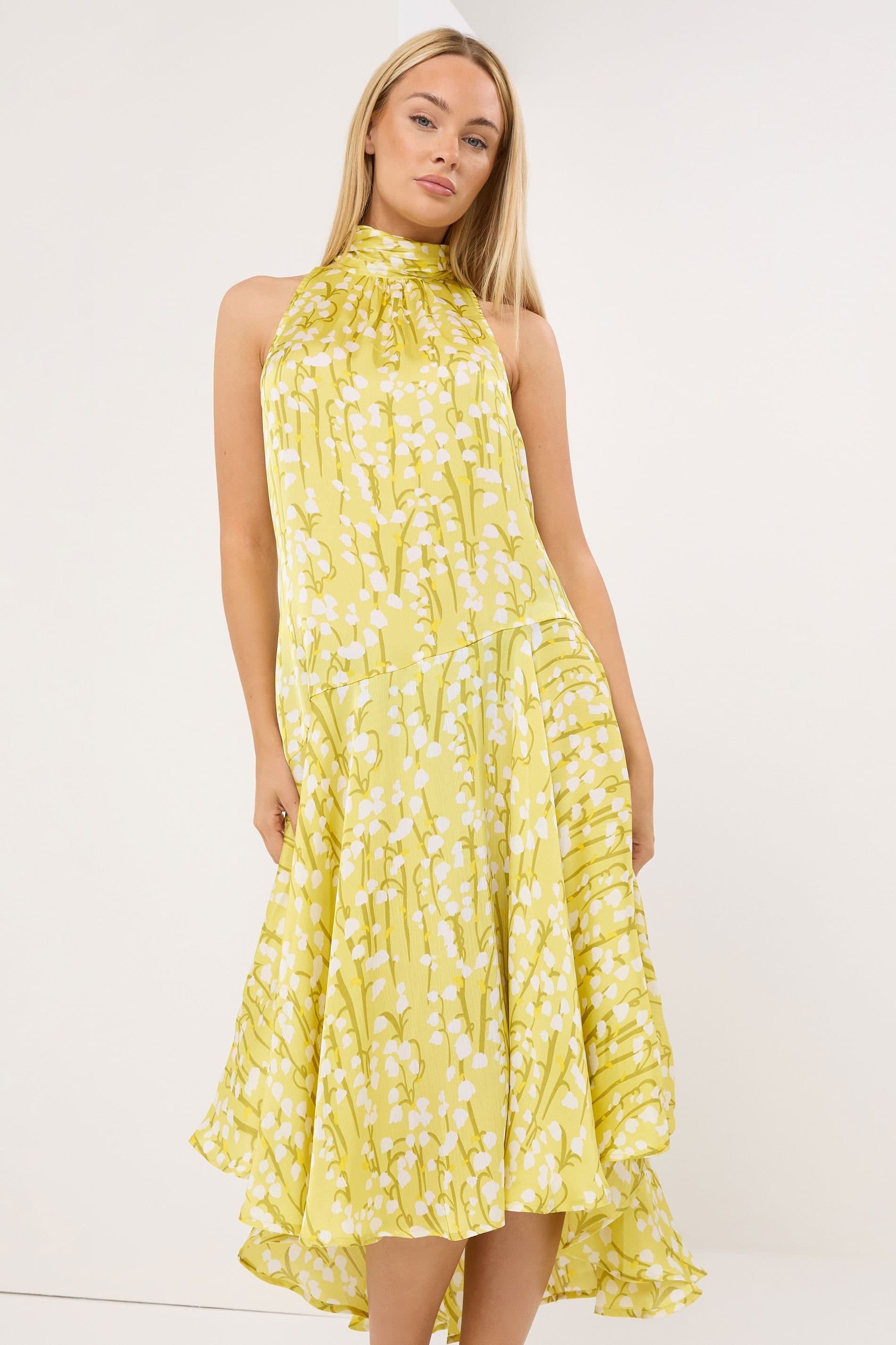 Star By Julien Macdonald Star by Julien Macdonald Women's Floral Midi Dress in Yellow