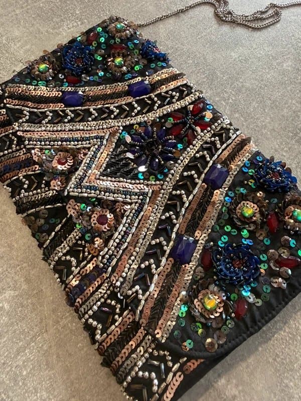New Look New Look Embellished Beaded Clutch Bag – Sparkly Evening Party Bag