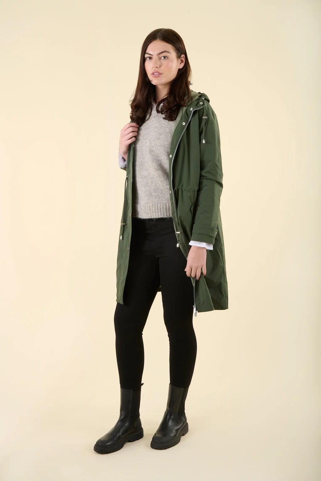 D2C D2C Women's Tilly Coat in Dark Green - 2