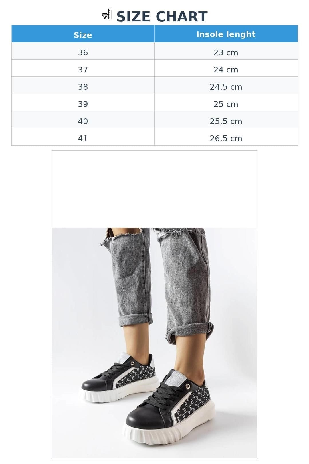Love Lace Love Lace Women's Platform Lace Up Sneakers With White Rubber Sole Streetwear in Black - 4