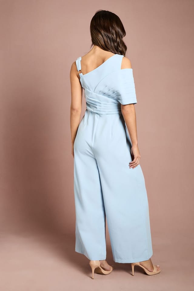Coast Coast Women's Bow Detail Jumpsuit in Light Blue - 3