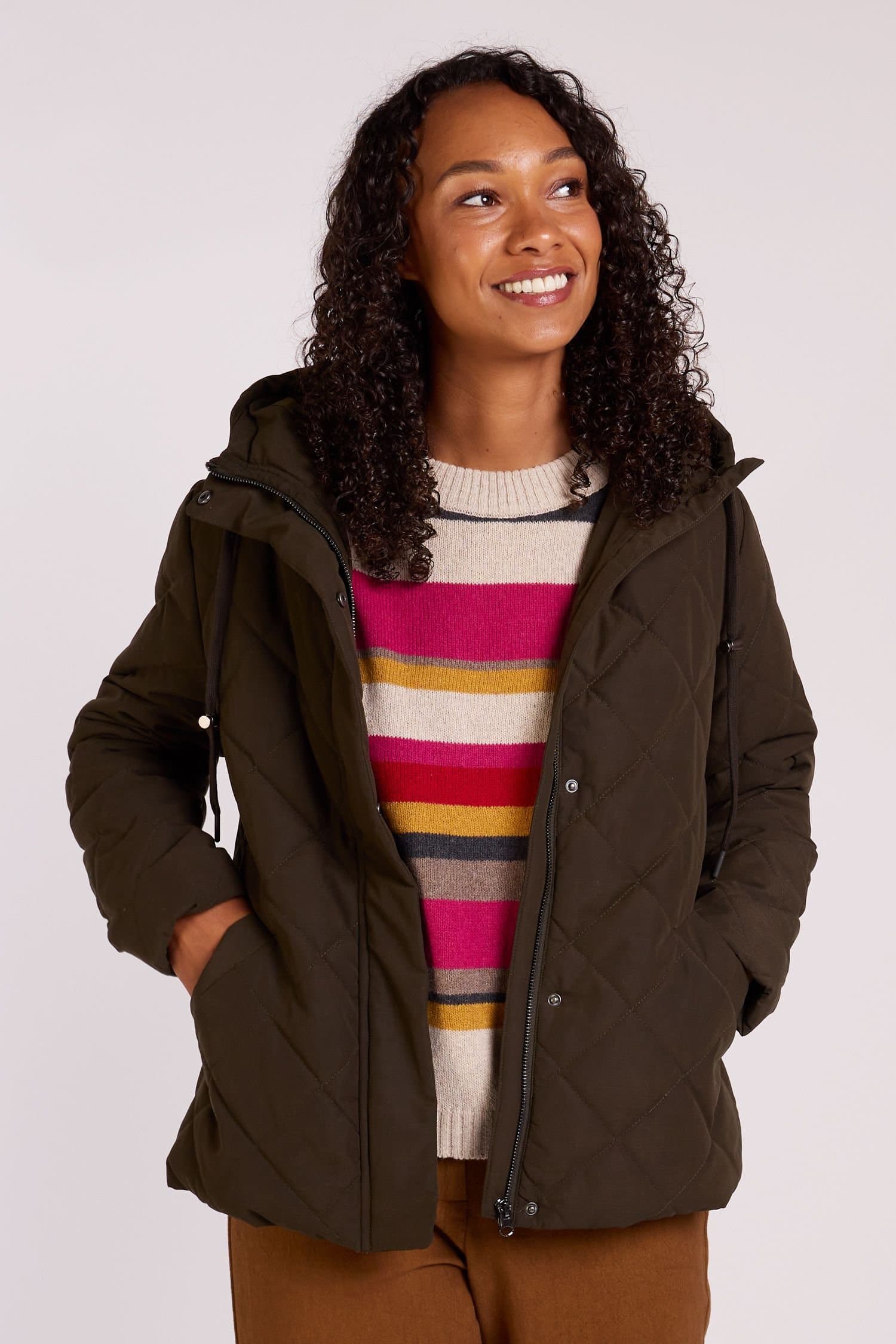 Nomads Clothing Nomads Clothing Women's Womens Quilted Jacket in Khaki